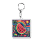 PSYCHEDELIC ARTのPSYCHEDELICスイカ Acrylic Key Chain