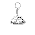 兄弟ねこのジーノとベーネの兄弟ねこのぽってりボディ Acrylic Key Chain