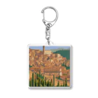keita-sawadaのドット　イタリアのシエナの街並み Acrylic Key Chain