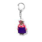 ヤママユ(ヤママユ・ペンギイナ)の着物ぺんぎんーいずれはキングヒナか杜若ー(アクキー/アクスタ用) Acrylic Key Chain