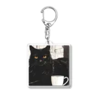 kuroneko0405の黒猫とコーヒー③ Acrylic Key Chain