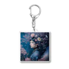 ZZRR12の「夜桜の幻想：桜の精霊」 - "Night Sakura Fantasia: Spirit of the Cherry Blossom" Acrylic Key Chain