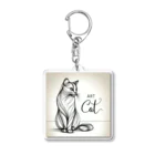 cat houseのart cat Acrylic Key Chain