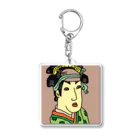 じゃぱにぃずぴぃぽぅの三世瀬川菊之丞の田辺文蔵妻おしづ Acrylic Key Chain