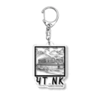 YUTANEKO公式ショップのゆたねこ　ボンネットバス Acrylic Key Chain