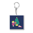 あおはるshopのおんなのコとワンコのクリスマス２ Acrylic Key Chain