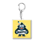 hasiyuuのハッピーゴリラ Acrylic Key Chain