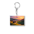 卯月なのかのTwilight Countryside Journey  〜黄昏に包まれる故郷の旅〜　No.5「染まるぼくらの通学路」 Acrylic Key Chain