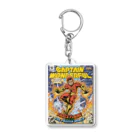 jimmy COMICSのキャプテンワンダフル comic cover FLAME Acrylic Key Chain