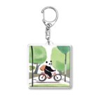 ZOZOZONの自転車パンダ Acrylic Key Chain