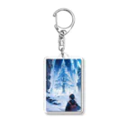 卯月なのかのMagical Winter Journey　〜雪に染められた銀世界の旅〜　No.3「常雪樹」 Acrylic Key Chain