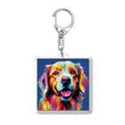 indezaのRainbow dog Acrylic Key Chain