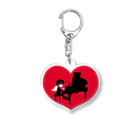 ばるぼら堂のピアノマン_HEART Acrylic Key Chain