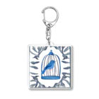 okiteのかごの中の青い鳥 Acrylic Key Chain