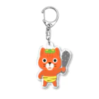 chi-bitの鬼になったトラ猫 Acrylic Key Chain