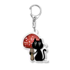 Ronnie and abbeyの黒猫スロットベニテング持ってみた Acrylic Key Chain