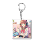 luckyTigerのゲーム女子 Acrylic Key Chain