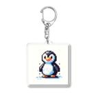 pixel屋さんのペンギンのpixelアート Acrylic Key Chain