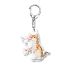 姫とすずり。の花となるねこ Acrylic Key Chain