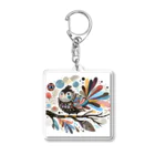 くろっぺの鳥アート TR240101 Acrylic Key Chain