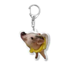 マイクロブタのまっはくんのくんくん yellow Acrylic Key Chain