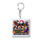 niko&PANDA shopの2024年　ハッピーニューイヤー Acrylic Key Chain