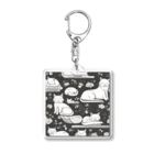 マッシュの眠る白猫 Acrylic Key Chain