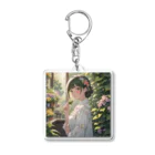 harusan29の植物や花を大切にする環境意識の高い子リス Acrylic Key Chain