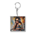 Olivi　StyleのDJ 女性イラスト Acrylic Key Chain