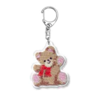 おはなのうてなのクマさん（赤） Acrylic Key Chain