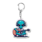 おふざけのギターと宇宙人 Acrylic Key Chain
