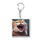 oekakishopのシャーッする猫 Acrylic Key Chain