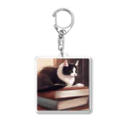 oekakishopの本と猫 Acrylic Key Chain