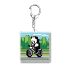 Tomochan商店のパンダがロードレーサーに Acrylic Key Chain