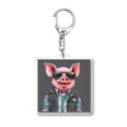 m-styleのかっこいい豚 Acrylic Key Chain