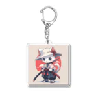 luckycongochanのNeko Samurai  アクリルキーホルダー