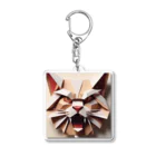 tyu0972の吠える猫 Acrylic Key Chain