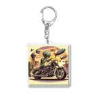 おふざけのバイク宇宙人 Acrylic Key Chain