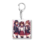 【AI】アルゴリズムアトリエ【デザイン】のAIが作った可愛い制服の女の子 Acrylic Key Chain