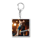 kawaii_catのKawaii Rock Cat Acrylic Key Chain