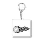 【volleyball online】の火を纏ったバレーボールの瞬間 Acrylic Key Chain