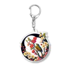 manyou-lab_Ukiyo-eの浮世絵 梅とウグイス Ukiyoe Plum And Japanese Bird [UUU-DL-SR001-0001] Acrylic Key Chain