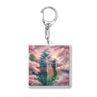 ANTARESの桜にお城 Acrylic Key Chain