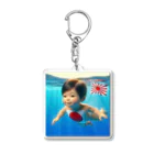 taka-kamikazeの遊泳する赤ちゃん日本代表 Acrylic Key Chain