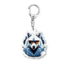 MK's SOLUTIONのサングラスをかけた狼 Acrylic Key Chain