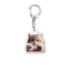 NO CAT NO LIFE の猫×肉球×猫の手借りたい Acrylic Key Chain