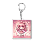 diet___llcのゆめかわドットちゃん Acrylic Key Chain