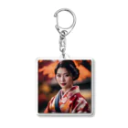 mari0909の【秋田の美しさを纏う凛とした着物姿】 Acrylic Key Chain