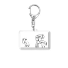 Finの競馬好きのFinの絵 Acrylic Key Chain