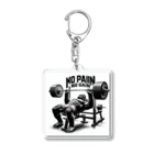 BlueOcean987のNO PAIN NO GAIN ゴリラベンチプレス Acrylic Key Chain